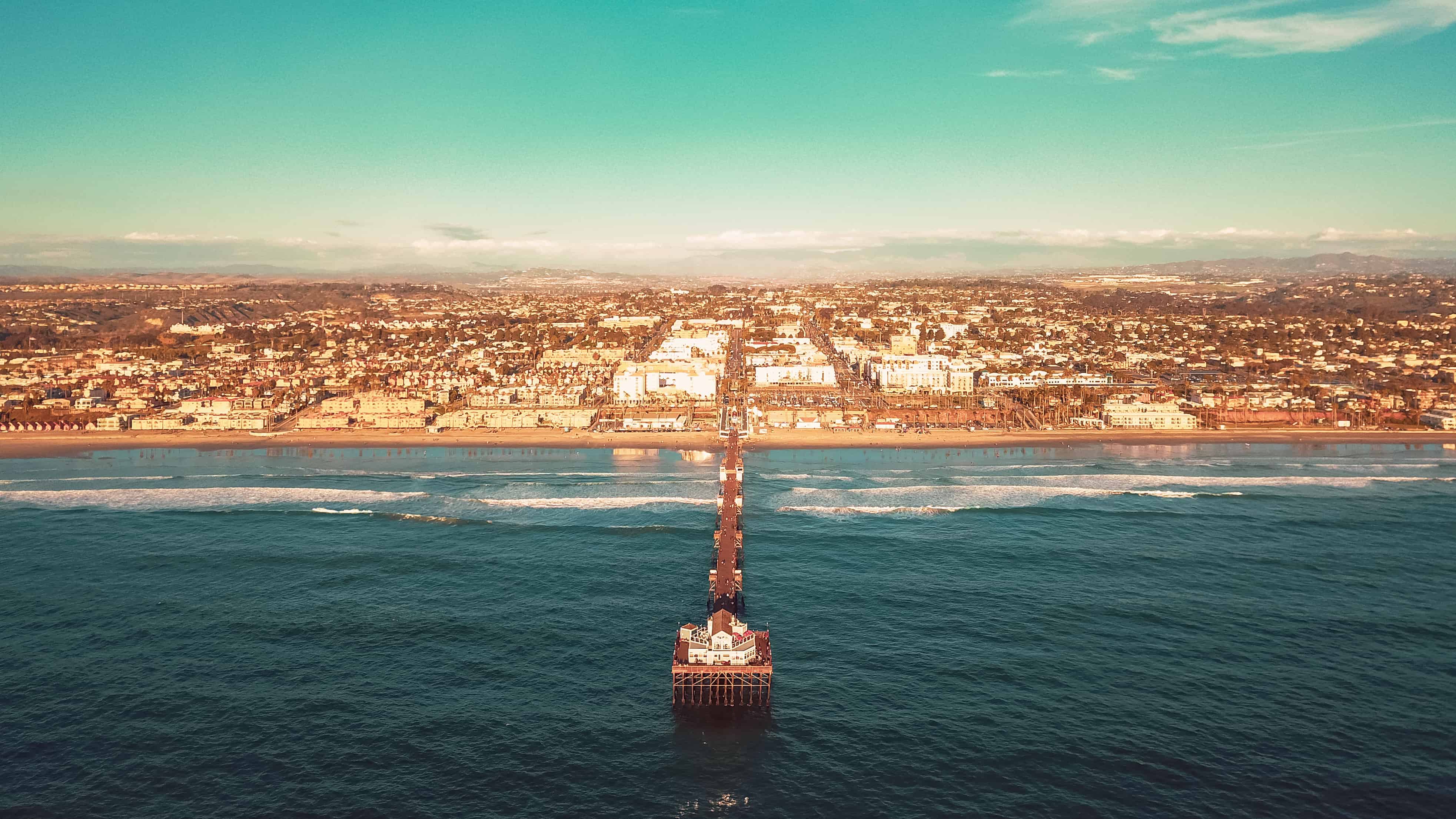 Oceanside Pier in California shot from a Mavic Drone.