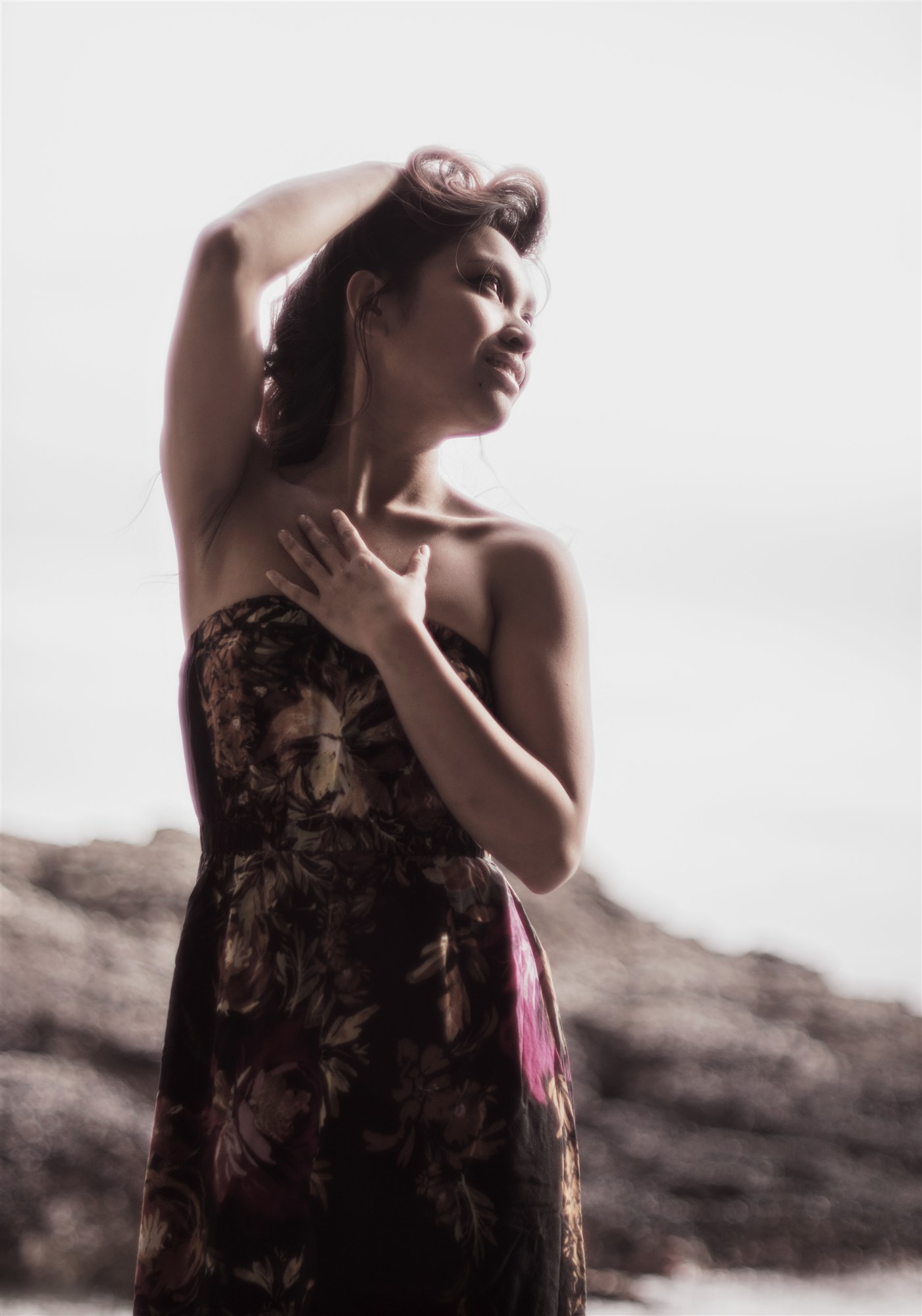 the light shined from her eyes and blinded the sun - Editorial portrait